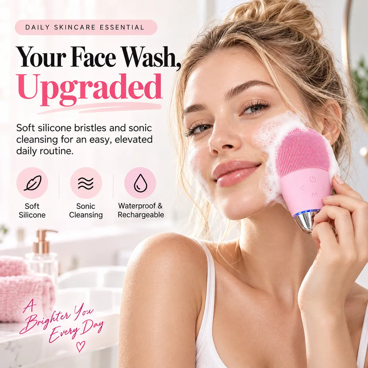 Beautnexa® 🫧Sonic Silicone Facial Cleansing Brush