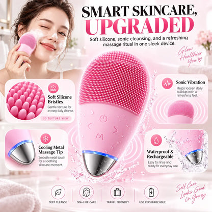 Beautnexa® 🫧Sonic Silicone Facial Cleansing Brush