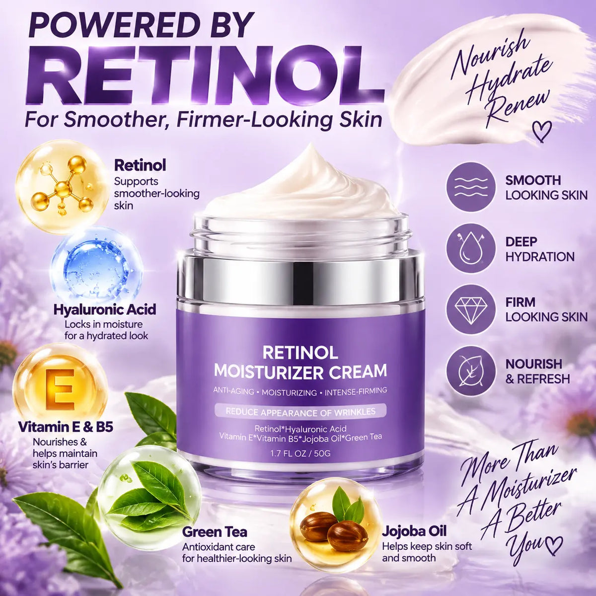 Beautnexa® 💜✨ Retinol Moisturizer Cream