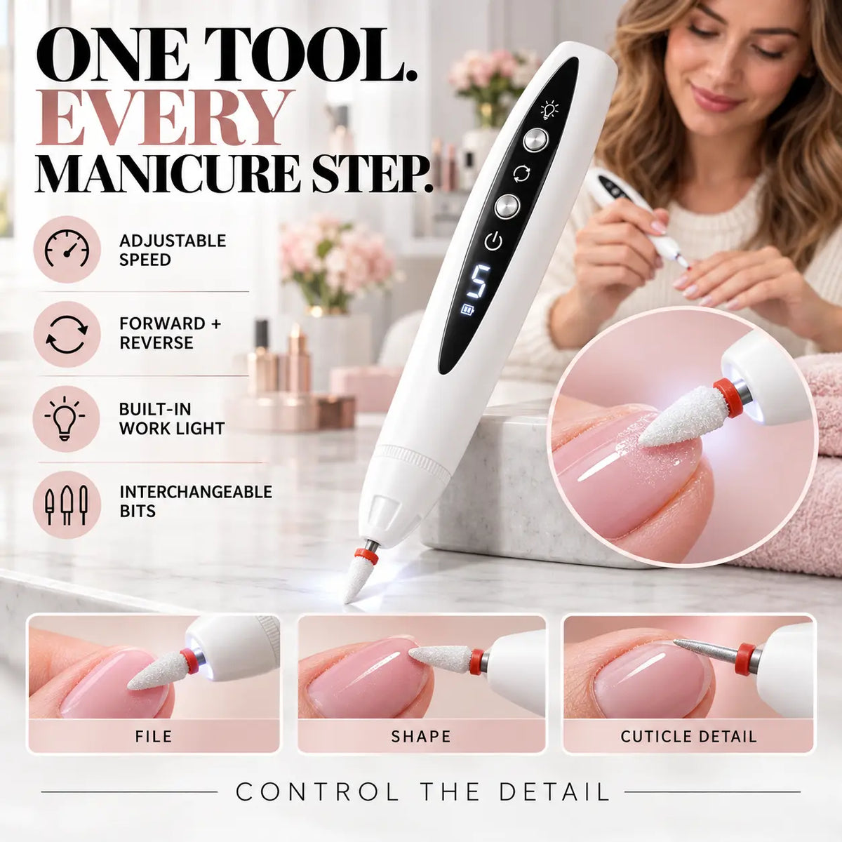 Beautnexa® 💅✨ Rechargeable Electric Nail Drill