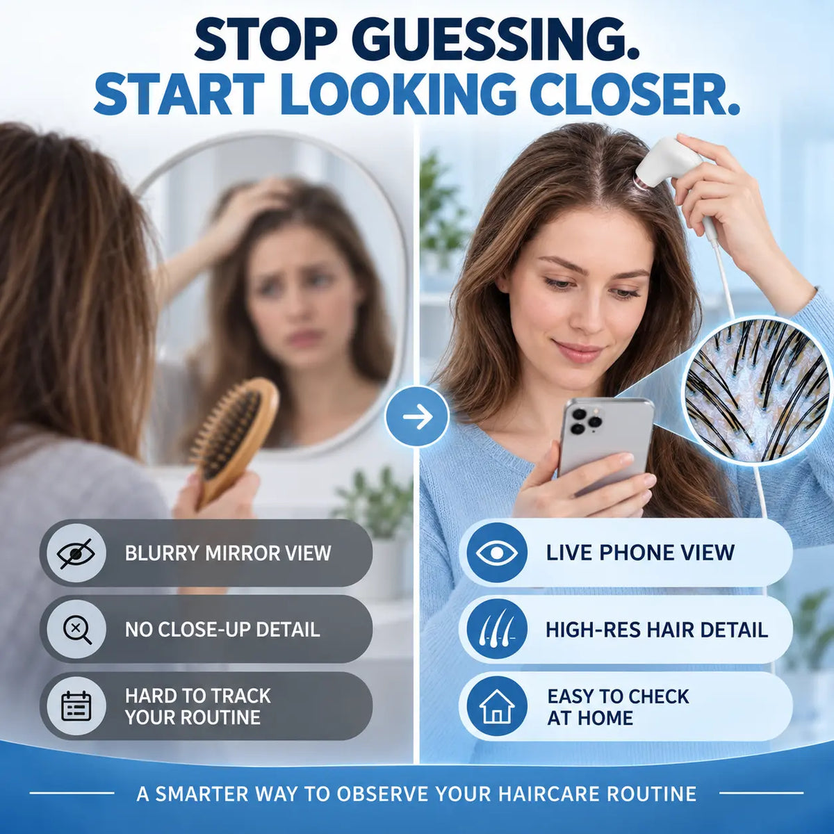 Beautnexa® 🔍📱 Smart Scalp Inspection Camera