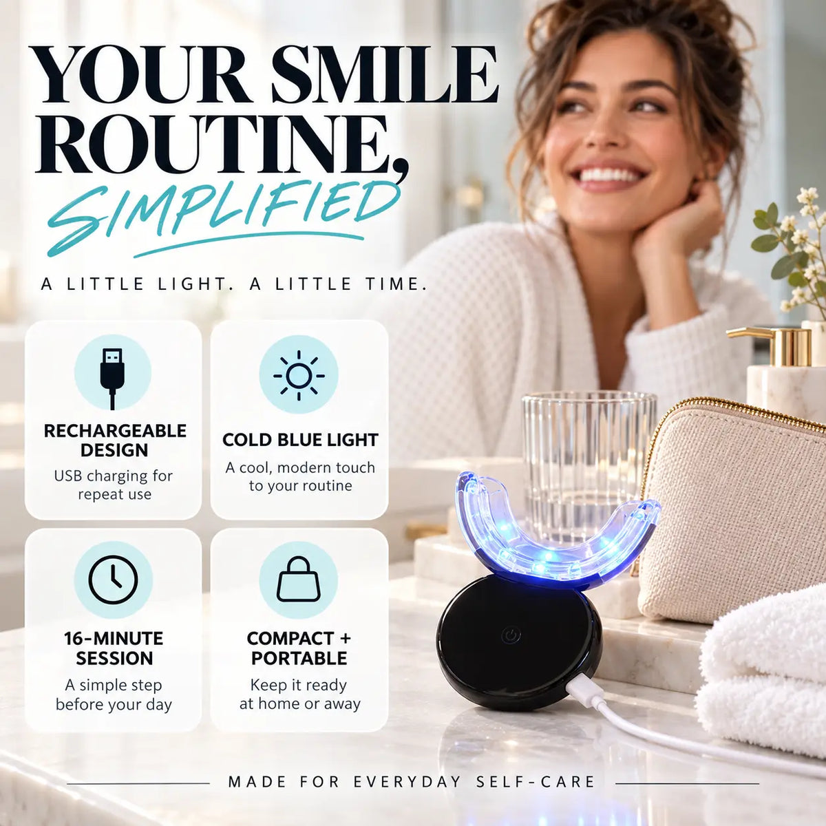 Beautnexa® 🦷 Rechargeable LED Smile Kit