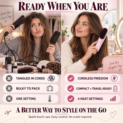 Beautnexa® 🔥 Cordless Heated Hair Brush