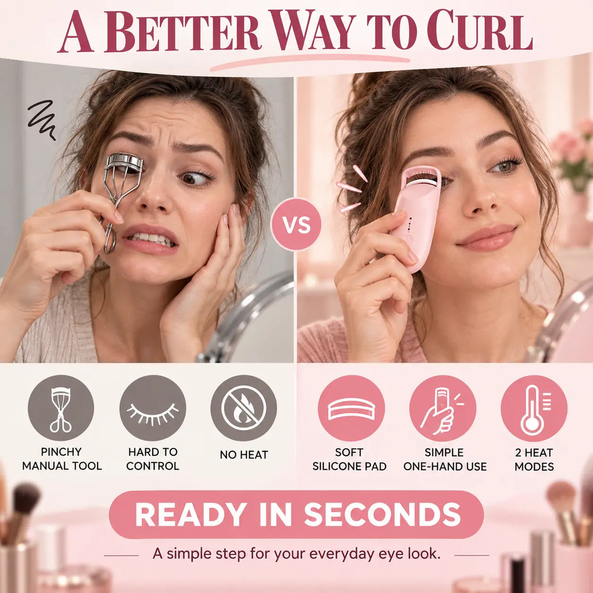 Beautnexa® 💗👁️ Cordless Heated Eyelash Curler